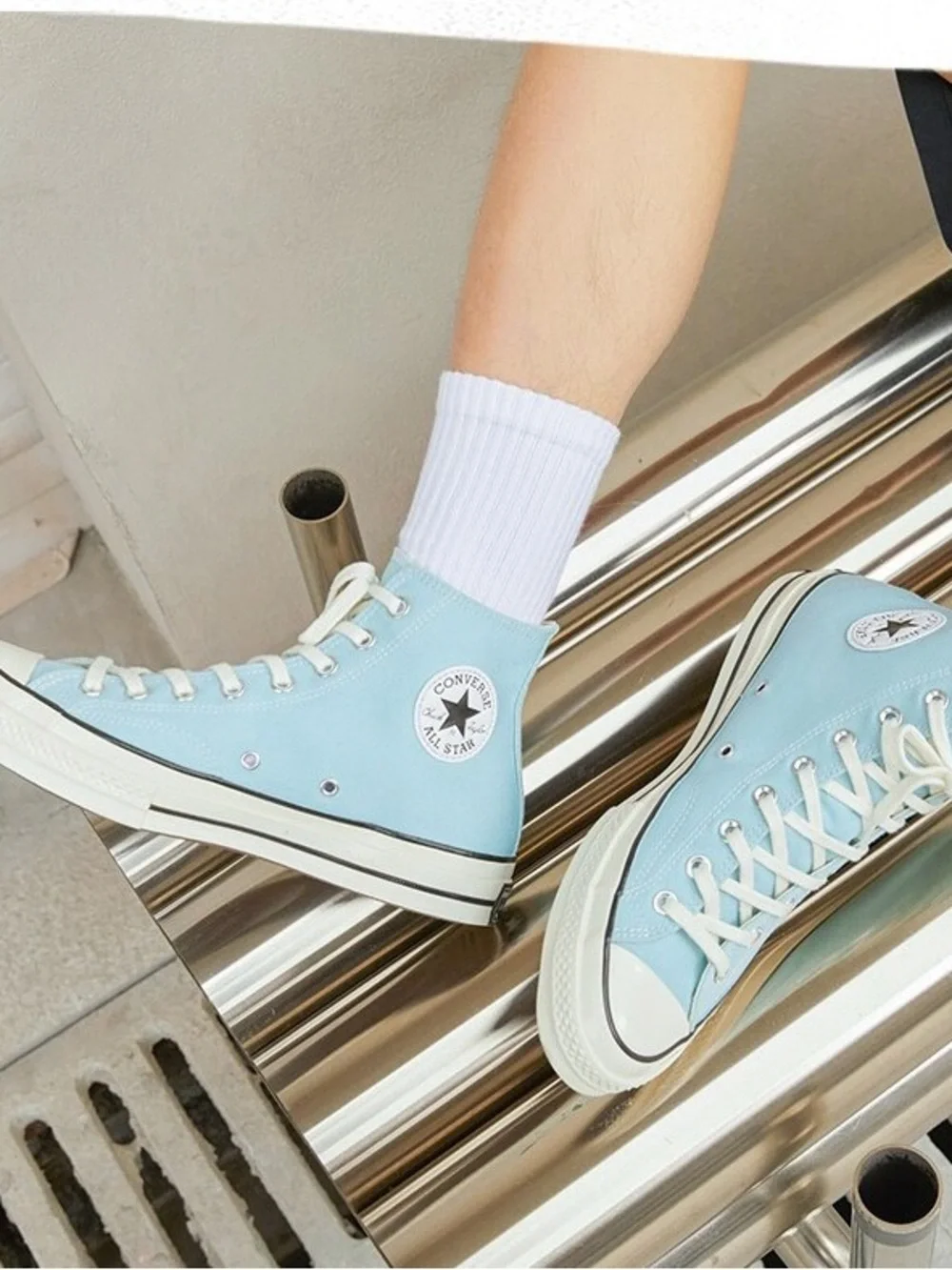 Converse High Top Sneakers - Blue Glow - Suede